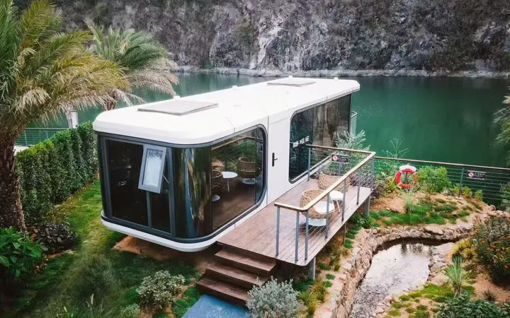 Kapsul Ruang Angkasa Berteknologi Tinggi Modern untuk Tempat Tinggal